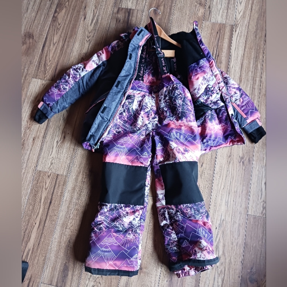 Purple and Black Snowsuit
